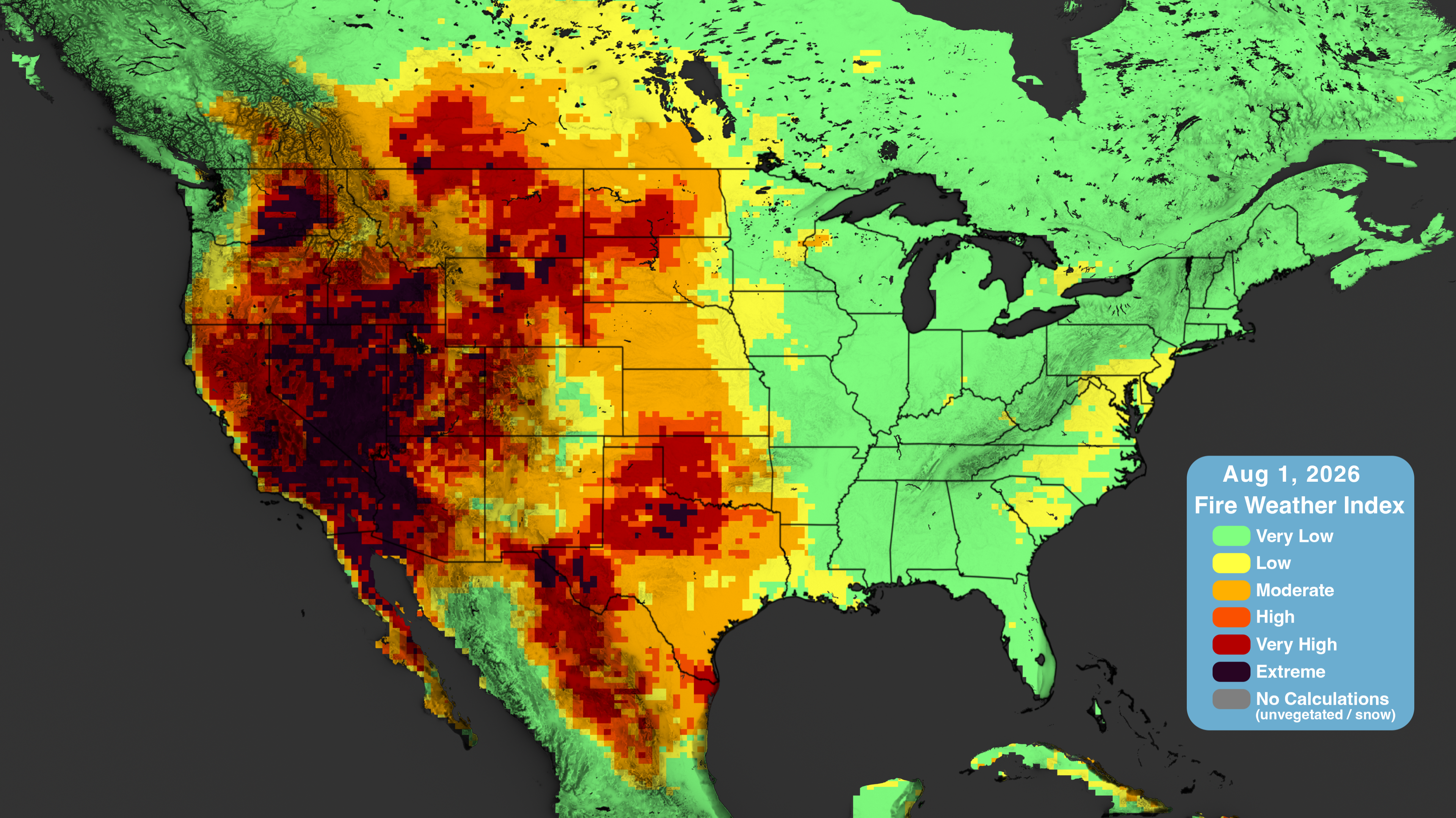 Western North America Wildfires at Peak Resource Levels as British Columbia Declares State of Emergency