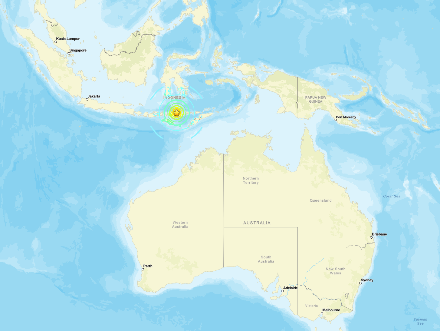 Magnitude 7.7 Earthquake Strikes Flores Sea Near Ende, Indonesia
