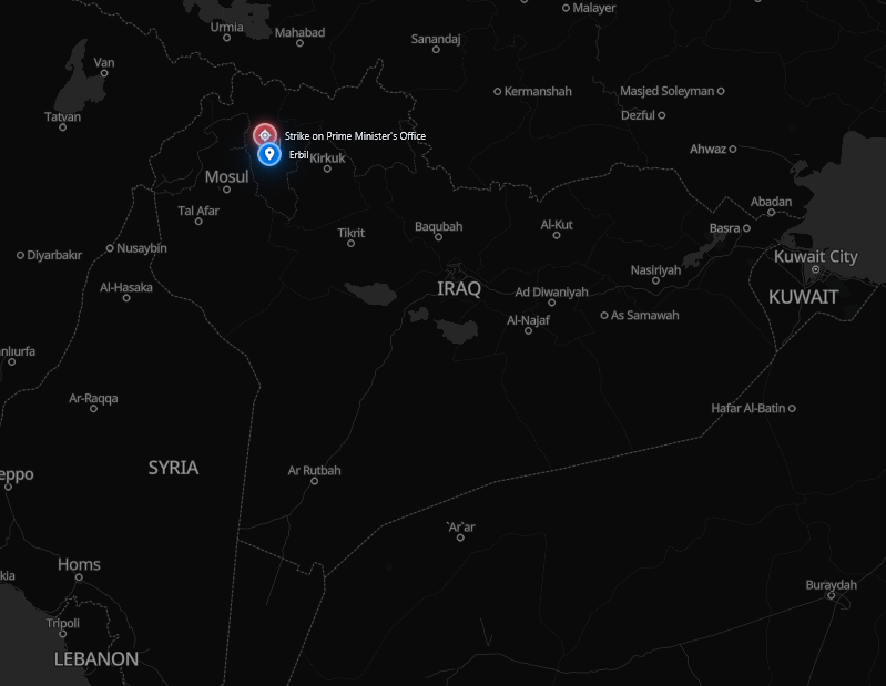 Kurdistan Region: Two Hadid-110 Drones Strike PM Office, Origin Attributed to Iran