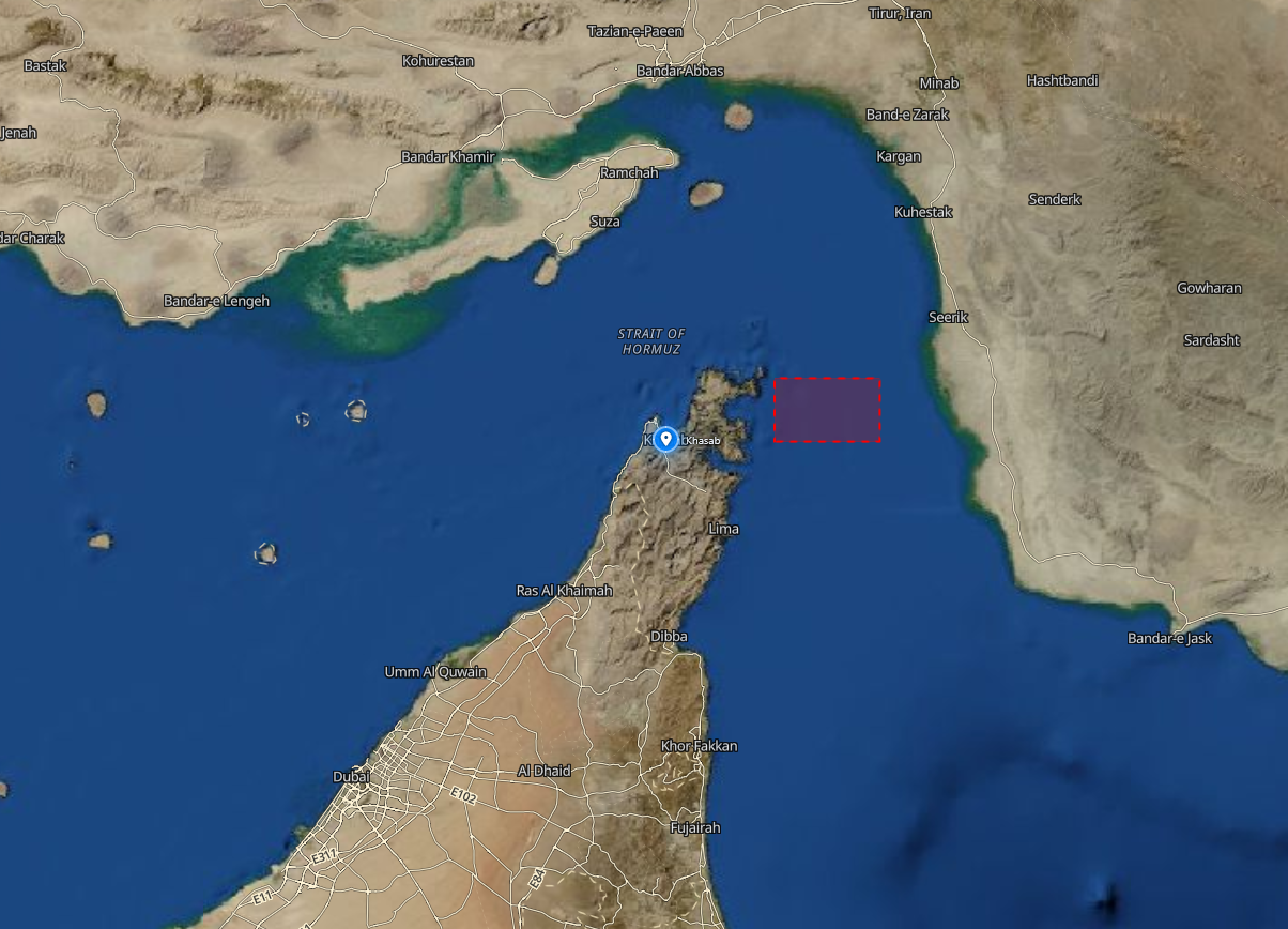 UKMTO: Vessel Struck by Unknown Projectile in Strait of Hormuz, Crew Casualty Reported