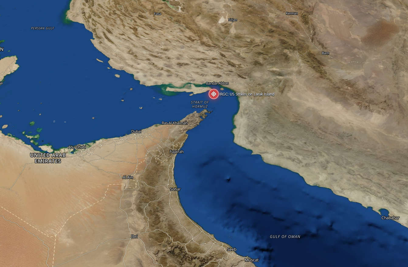 IRGC: U.S. Forces Struck Larak Island, Revolutionary Guard Says It Will Punish Attacker