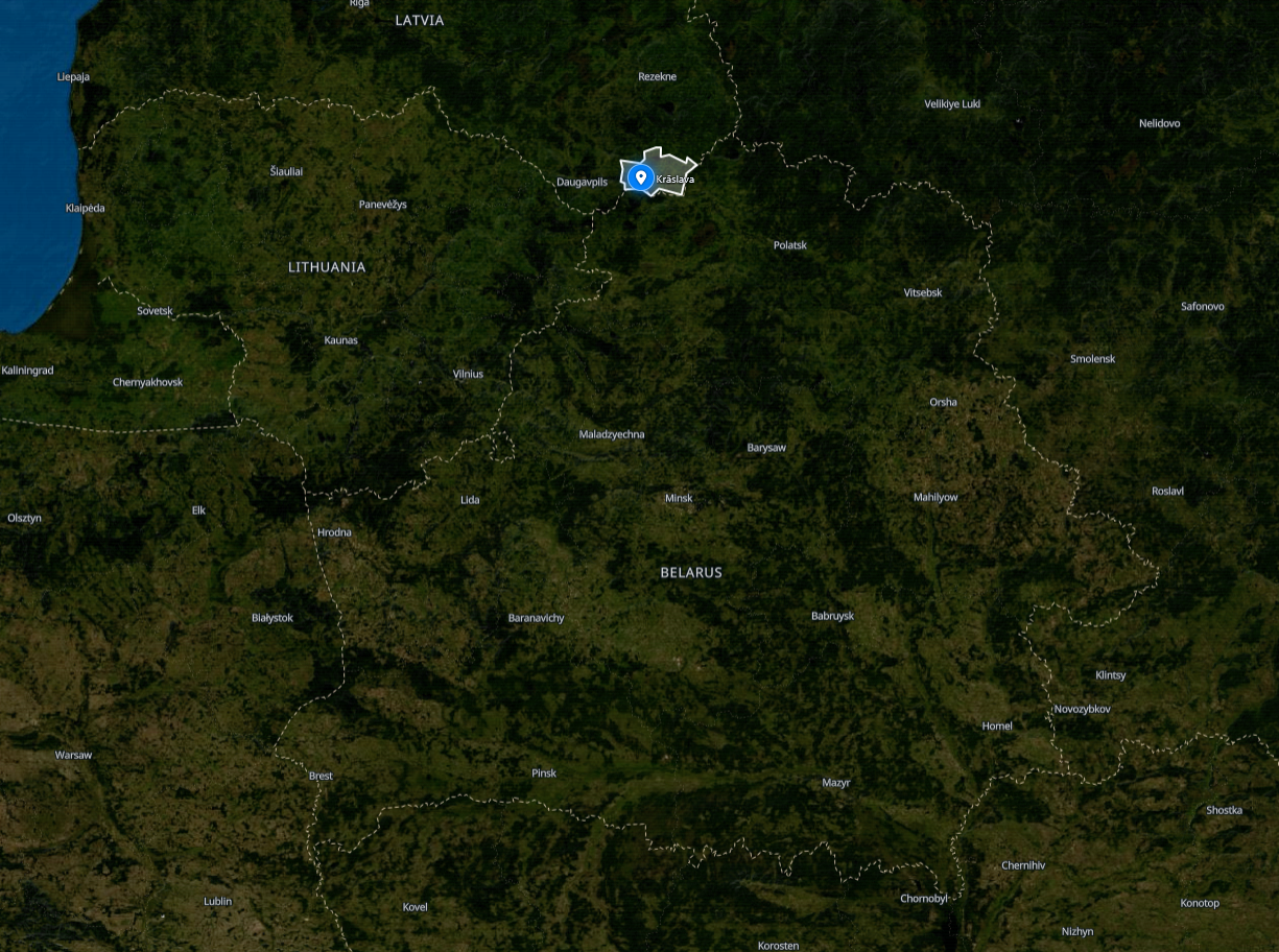 Krāslava Municipality, southeastern Latvia, on the Belarus border.