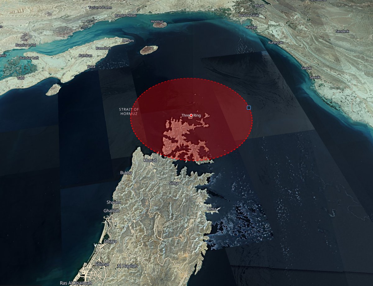 Radius Monitoring System Outbound Tanker Struck by Projectile in Strait of Hormuz | Defcon Level