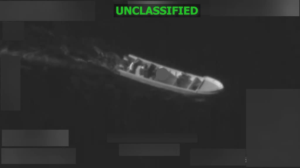 Surveillance footage of a vessel in the Eastern Pacific.