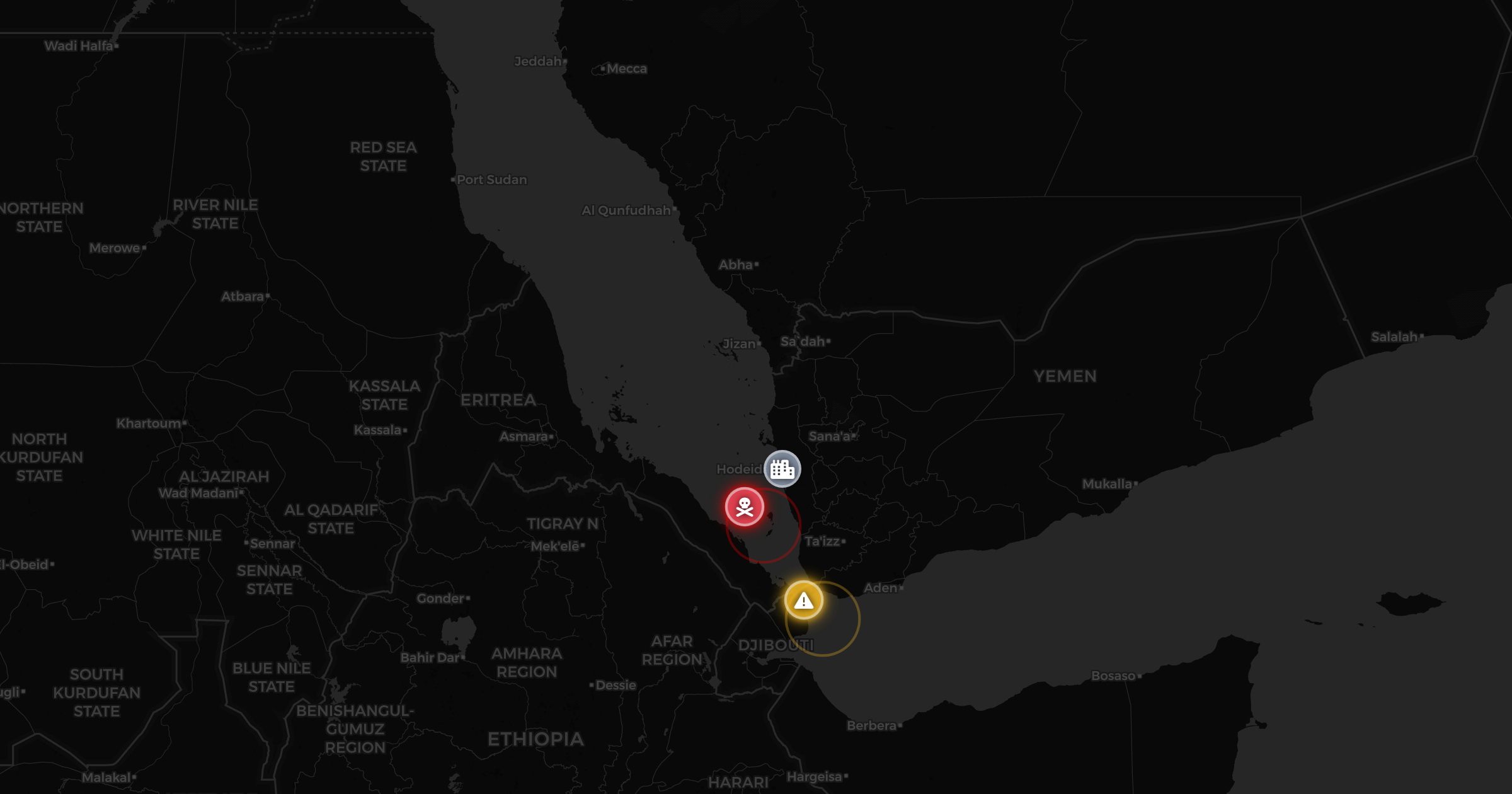 Southern Red Sea incident area, 12 April